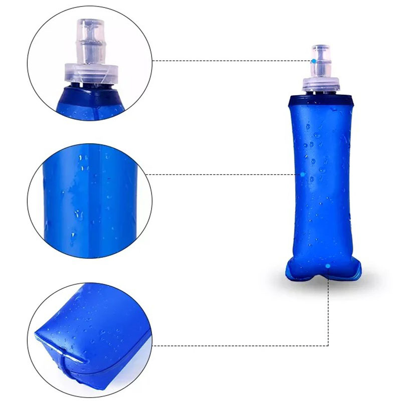 Folding Bottle Foldable TPU Running Foldable Kettle Collapsible Soft Water Bottle