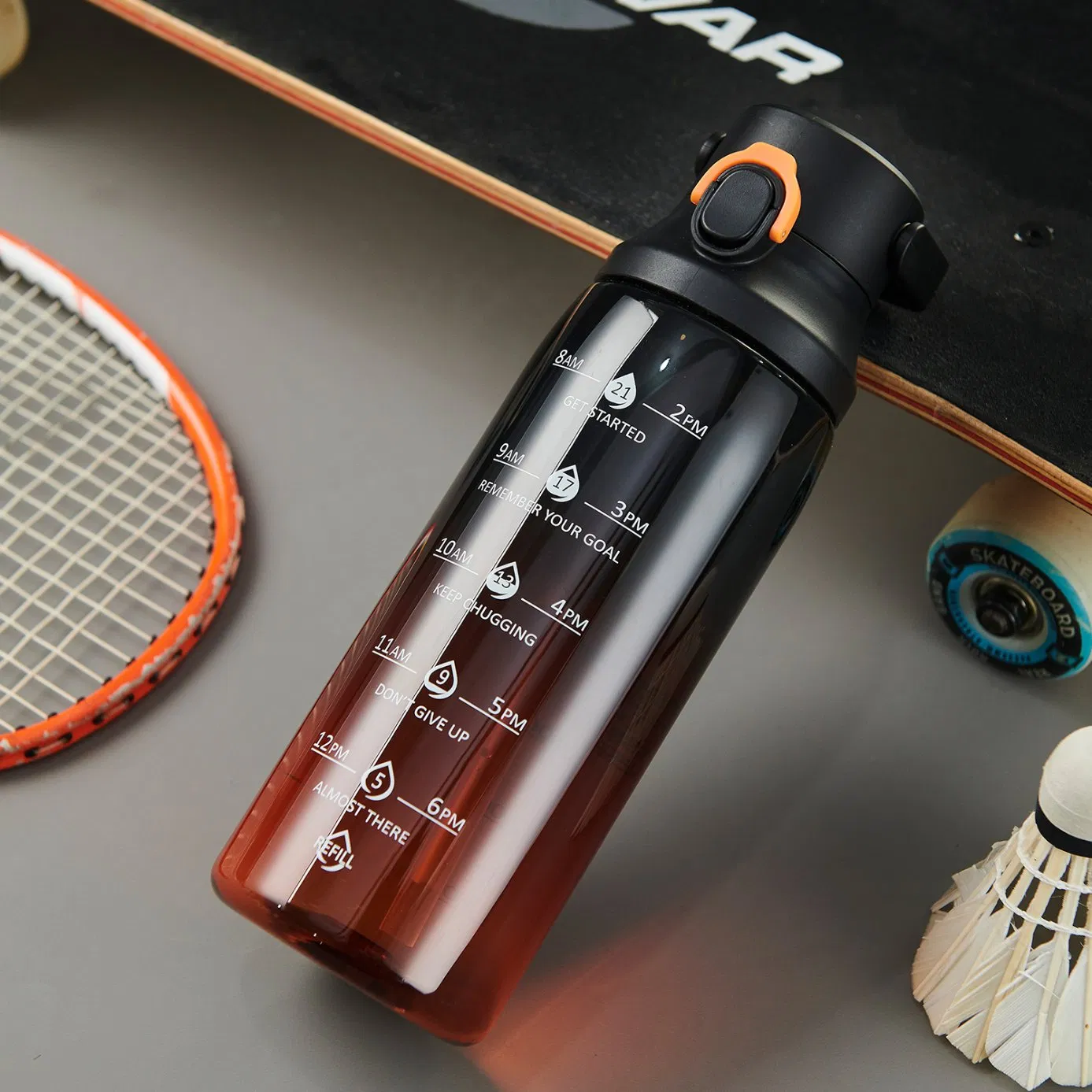 750ml Sports Gym Portable Plastic Water Bottles with Handle