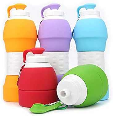 Portable Silicone Collapsible Water Bottle Foldable Sports Drinking Bottle Travel Ez16186