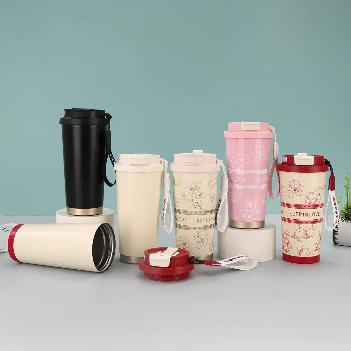 Customized 500ml Thermo Insulated Wide Mouth Sports Water Bottle Vacuum Flask