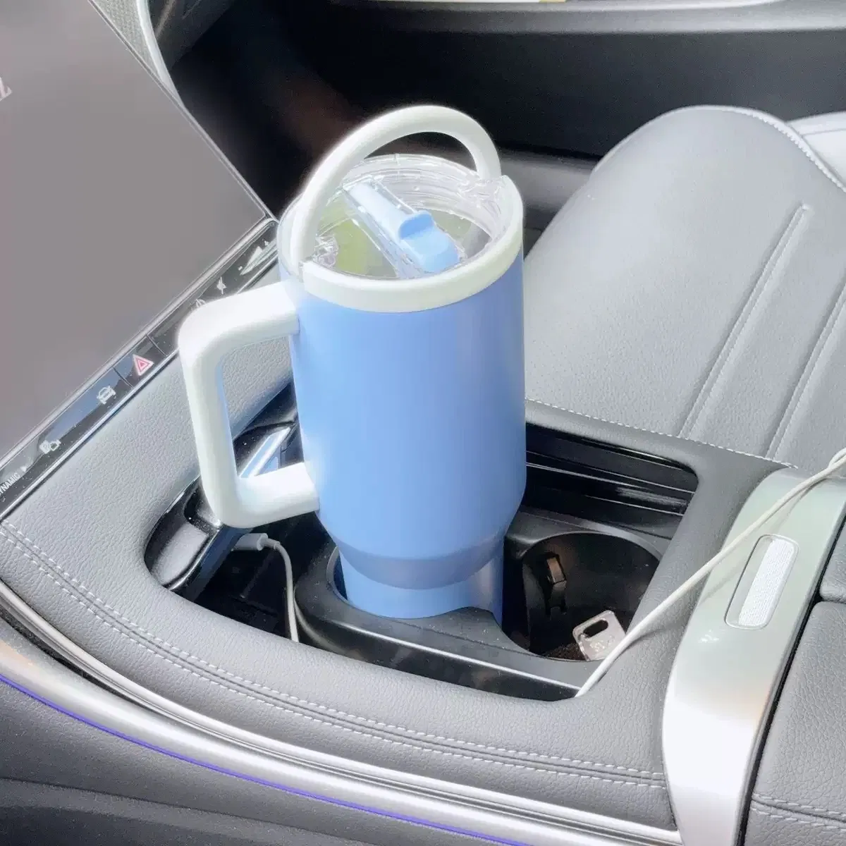 40oz Double Wall Stainless Steel Tumbler with Handle Sublimation with Lid