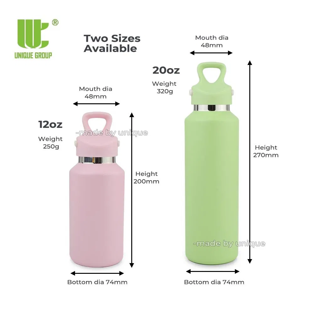 12oz 20oz Quick Open Lid Stainless Steel Vacuum Insulated Thermal Sports Water Bottle