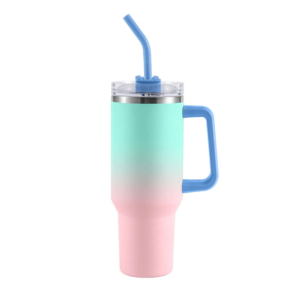 40oz Double Wall Stainless Steel Vacuum Insulated Tumbler with Handle Travel Mug