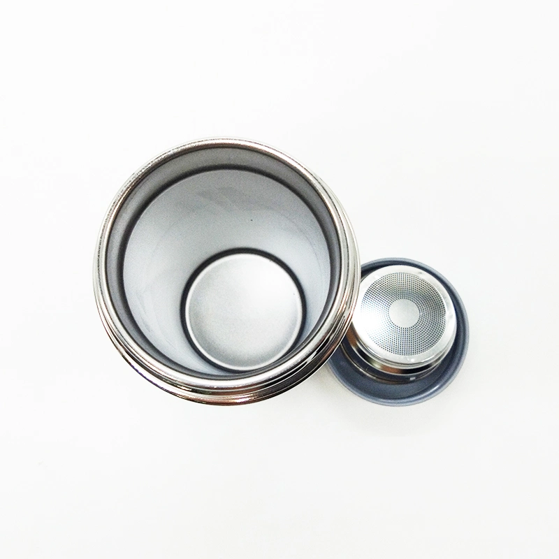 Personalized Bamboo Stainless Steel Thermal Mug Tumbler Water Bottle Vacuum Flask with Strainer