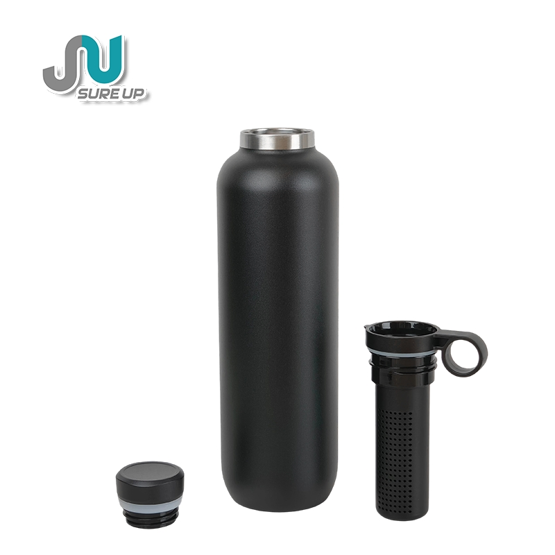 530/740/950 Large Capacity Stainless Steel Vacuum Thermos Insulated Flask with Tea Infuser Portable Outdoor Sports Water Bottle