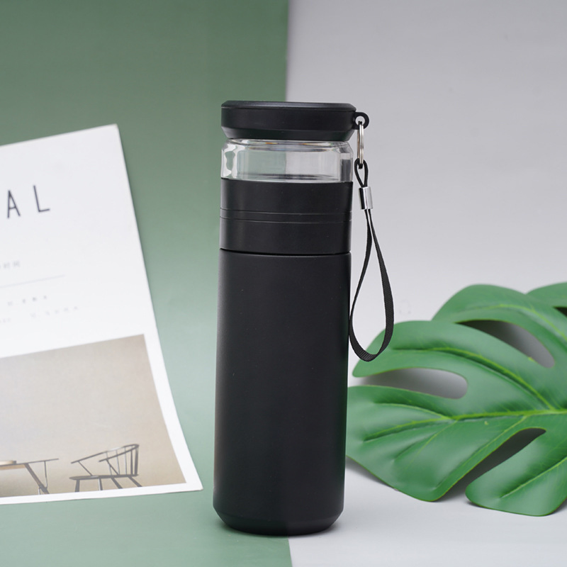 Business Thermos Cup 500ml Double Walled Stainless Steel Vacuum Insulated Thermal Flask with Tea Infuser