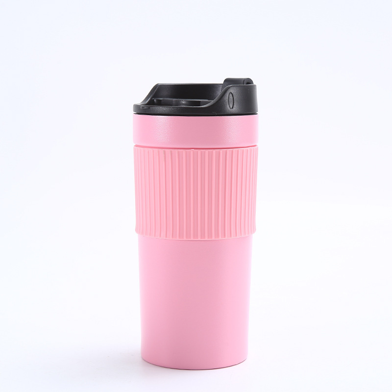 2in1 Travel Camp Single Serve French Press Coffee Maker Mug, Portable Tumbler Coffee Press Plunger Mug Tumbler for Ground Coffee