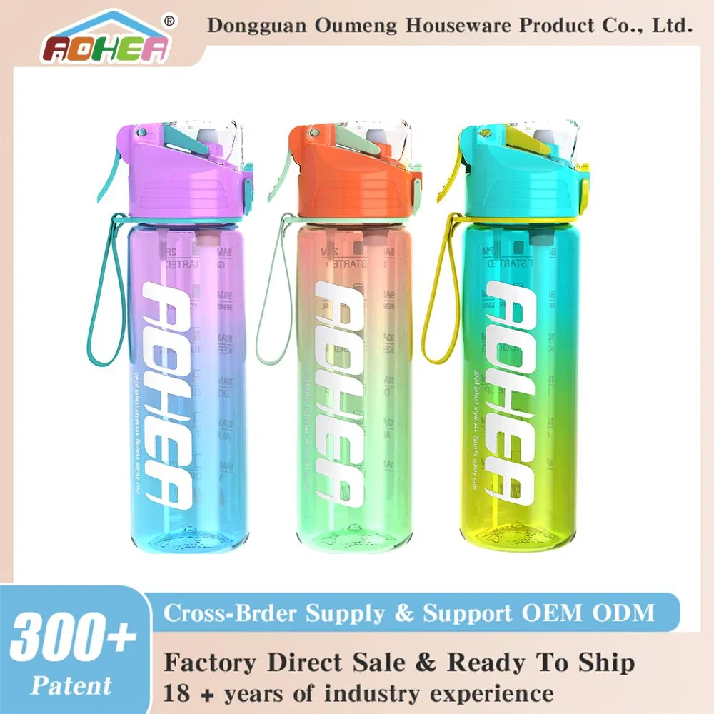 Aohea Transparent Tritan Water Bottle BPA Free Food Grade for Sports