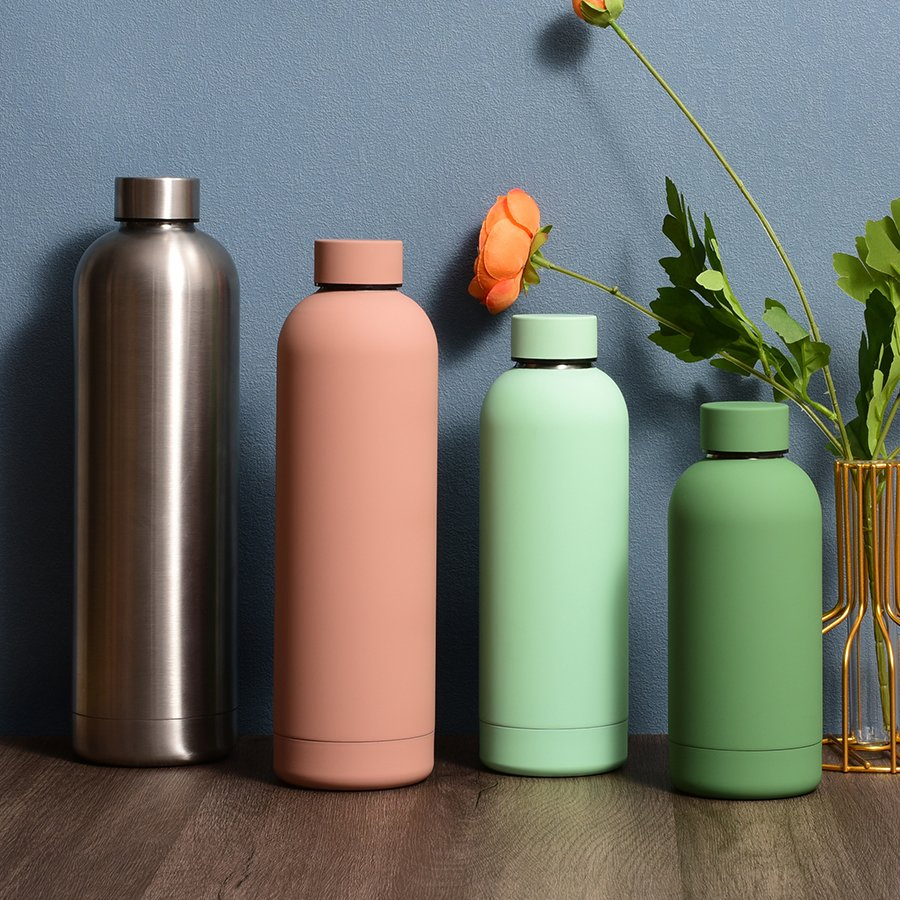 BPA Free Fancy Wholesale Drinking OEM Colorful Metal Custom Portable Thermal Vacuum Gym Termos Hot Sports Insulated Stainless Steel Flask Water Bottle