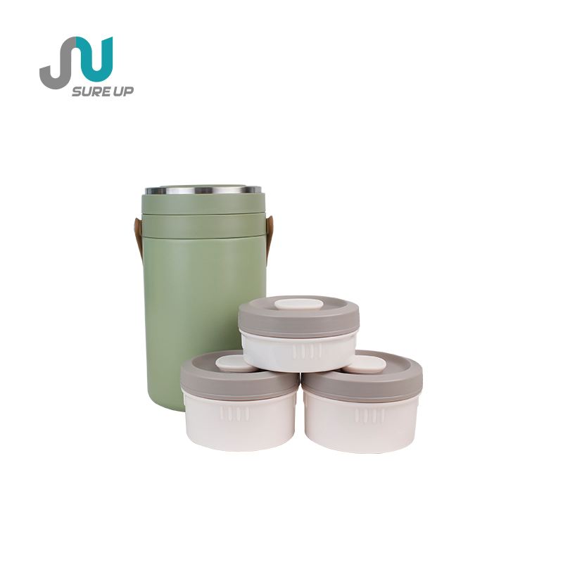 2.4L Wholesale New Product Double Wall Stainless Steel Thermal Lunch Box Food Container for Family Thermo Food Container