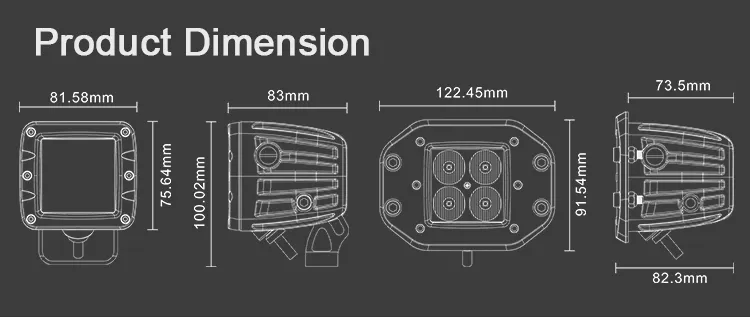 Wholesale 40W Flush Mount LED Pod Light