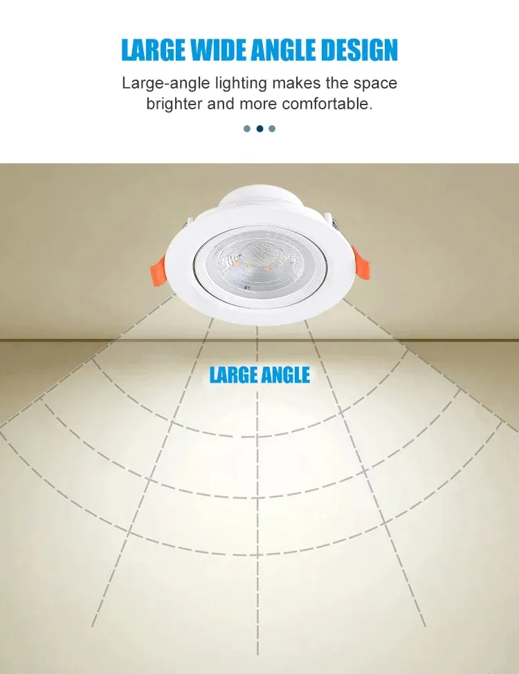 9W Surface Mounted Adjustable Recessed Aluminum LED Ceiling Downlight