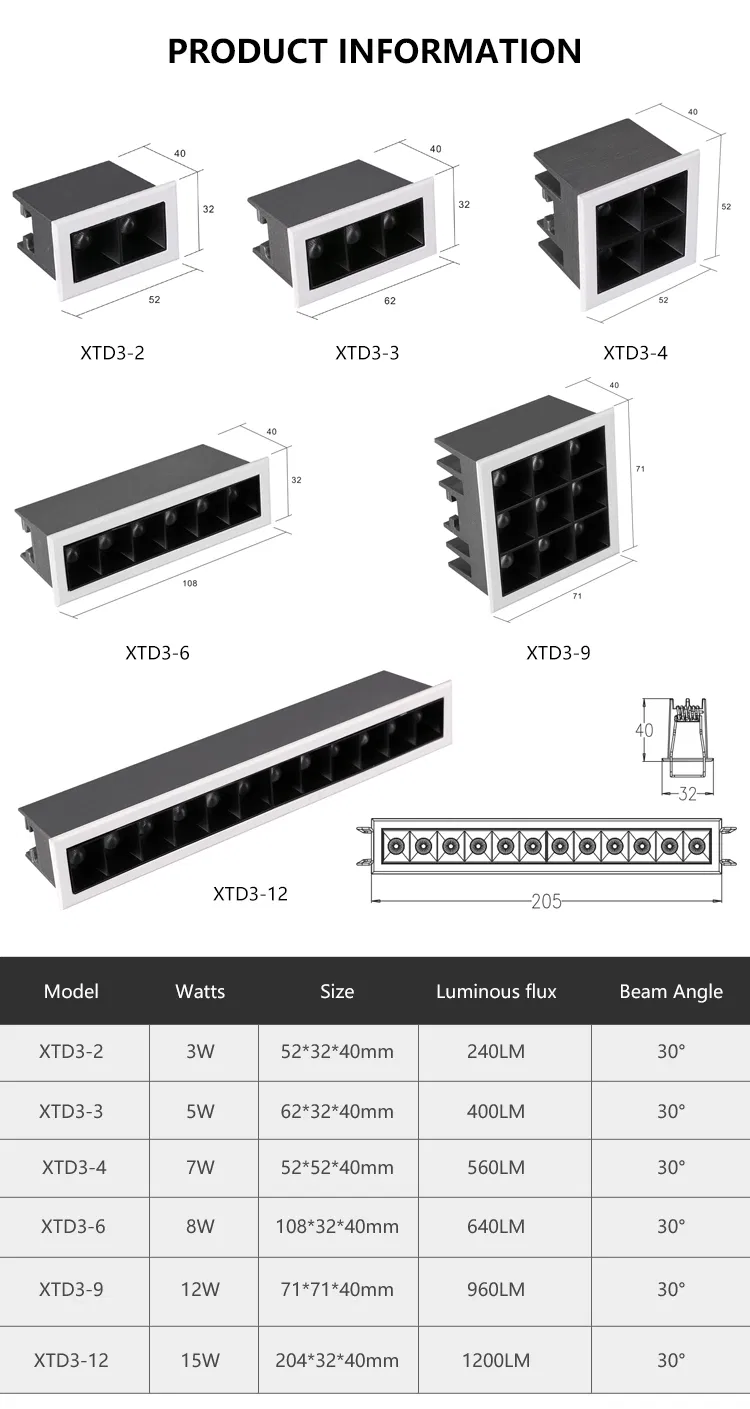 Modern Designer Recessed LED Linear Light for Homes