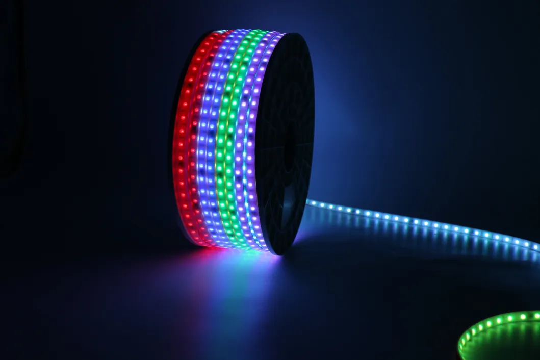 High Voltage Color Changing LED Strip Light for Easy Setup - Cool Light
