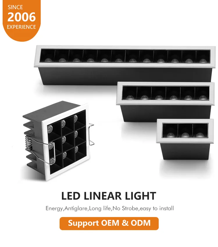 Modern Designer Recessed LED Linear Light for Homes