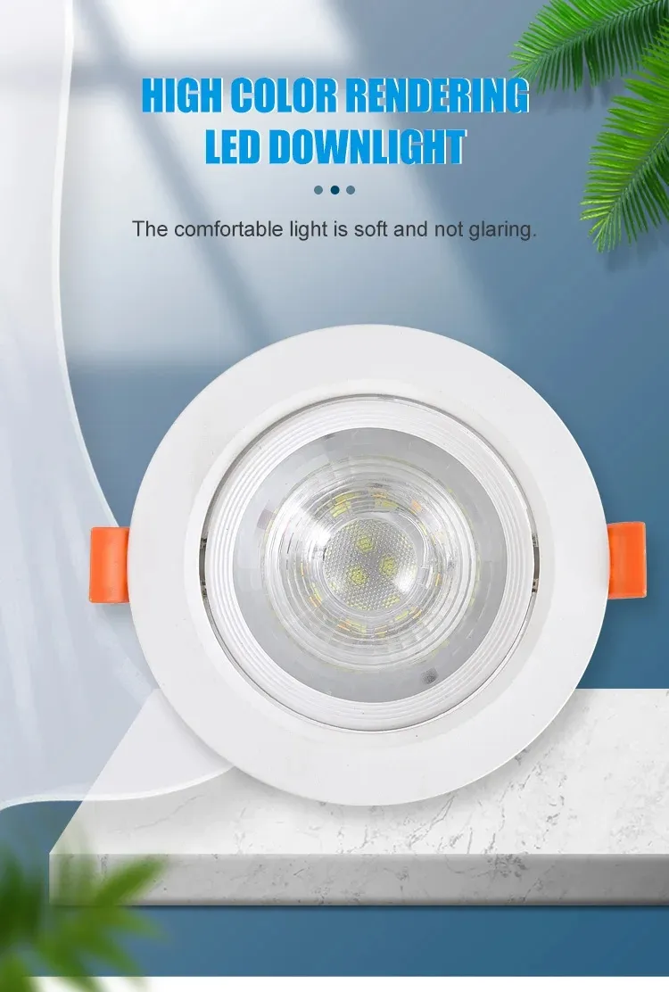 9W Surface Mounted Adjustable Recessed Aluminum LED Ceiling Downlight