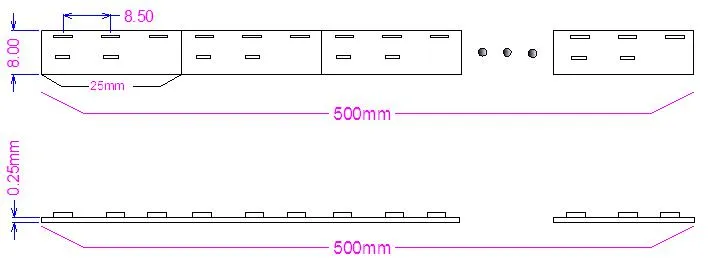 Dimensions of Side Emitting LED Strip