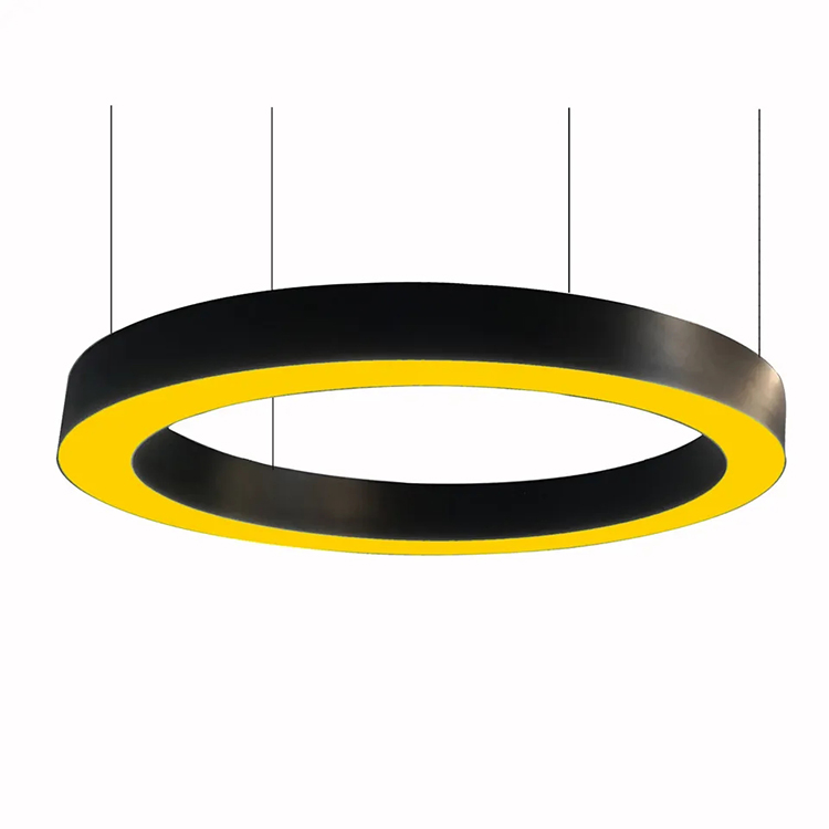 Hot Sale Modern Design Linear Aluminum Office LED Batten up and Down Adjustable Ring LED Pendant Light with RGBW Color for Gym