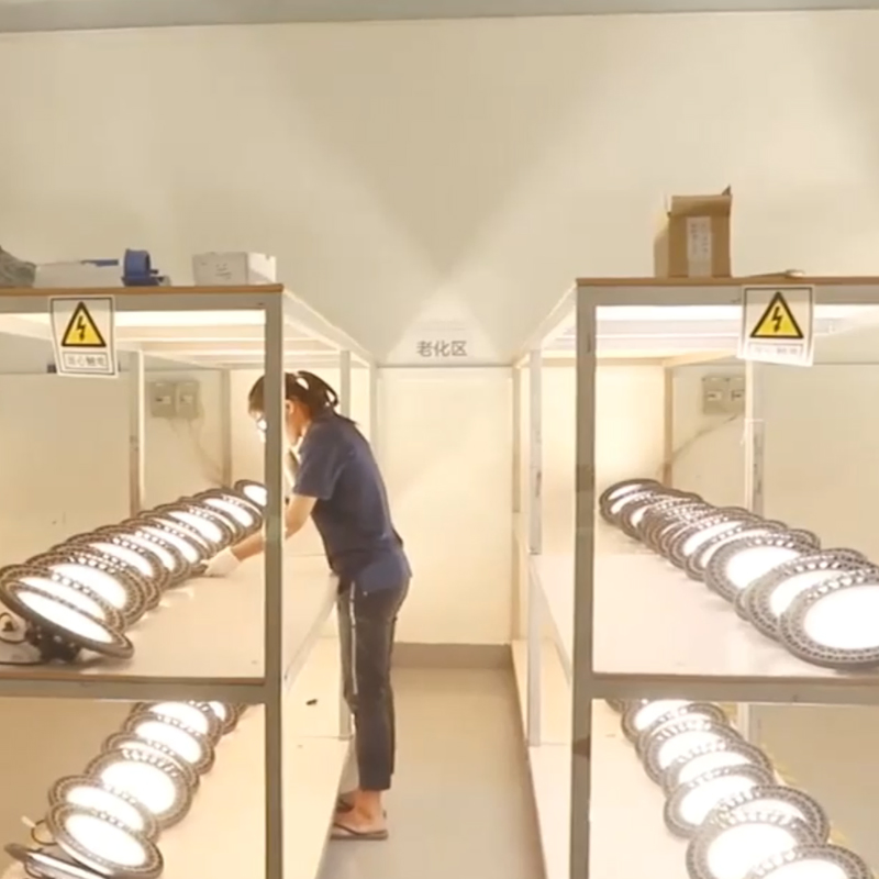 210lm/W Dim Store Gym Sport Court Factory Workshop Sensor Industrial LED Lighting Low Bay Lamp 300W 250W 100W 150W 200W UFO LED High Bay Light