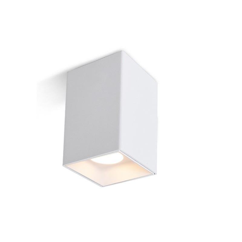 High Quality Surface Mounted Spotlight 15W 20W 25W Black White COB Spotlight Square LED Downlight Decorative Ceiling Lamp