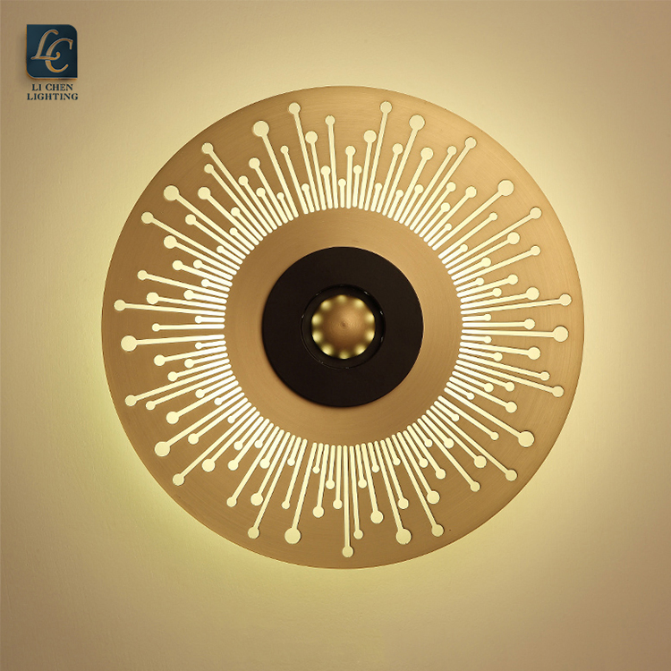 Retro Style Sconce for Home Brass Black LED Wall Light