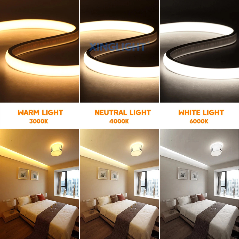 COB Neon Flex Rope Light 288 LED Ceiling Cove Light for Outdoor Waterproof IP65 LED Strip Light