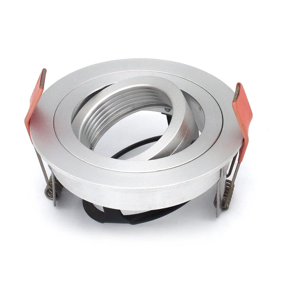 Lathe Aluminum MR16 GU10 LED Halogen Lighting Recessed Downlight Fixture Spotlight