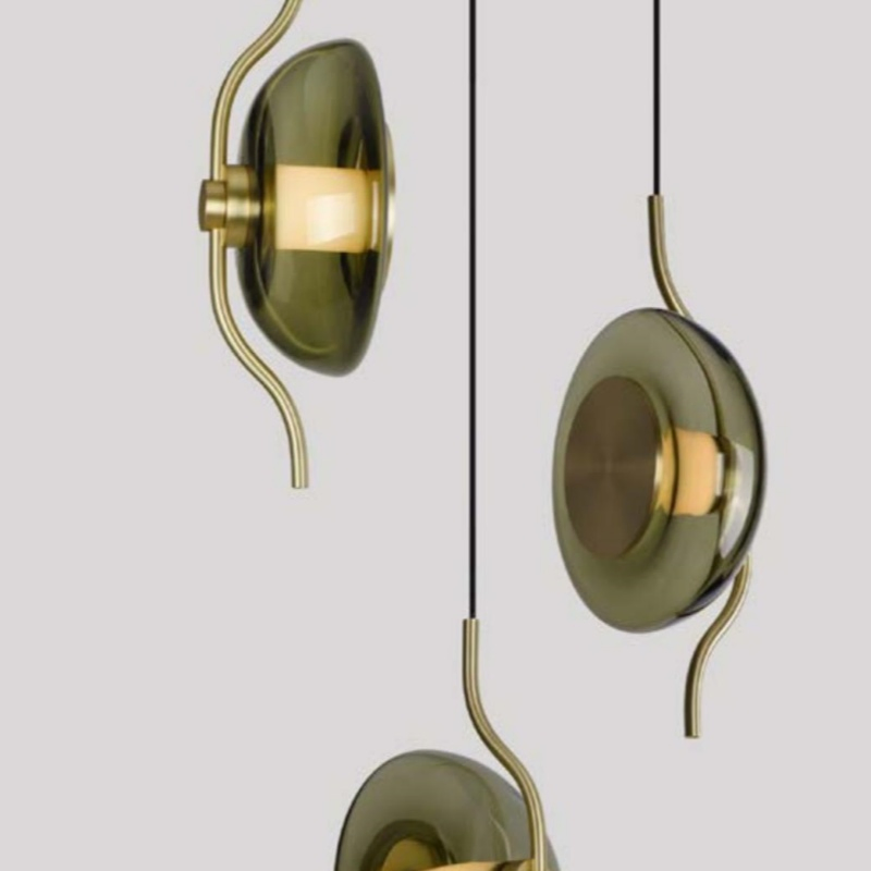 Home Decor Black Luxury Small LED Chandelier Hotel Bedside Hanging Glass Lamp Kitchen Island Nordic Modern Glass Pendant Light