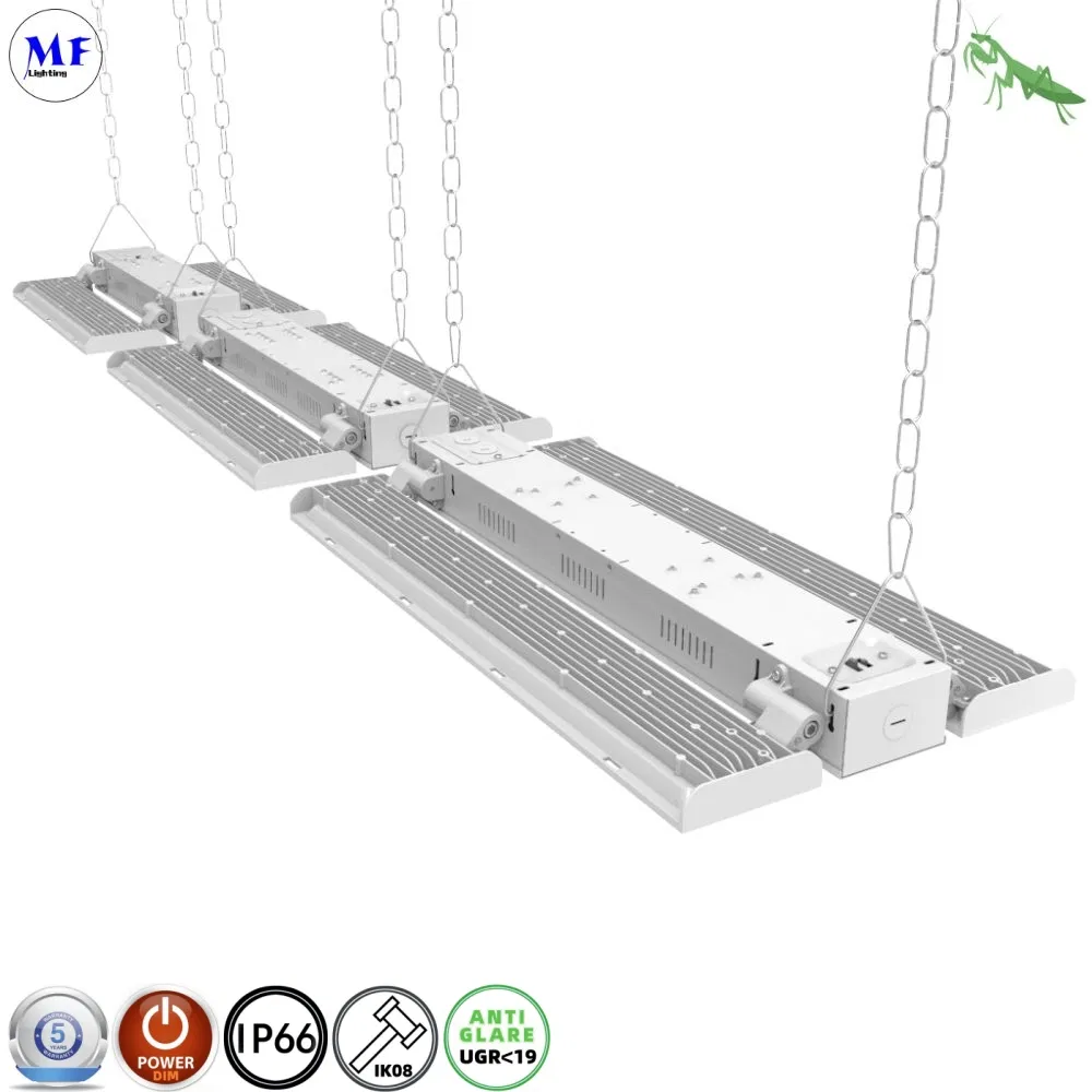 Factory Price 150W 170lm/W IP66 Waterproof Dimmable Aluminum LED Highbay Lamp LED Linear High Bay Light for Factory Workshop Warehouse Logistics Center