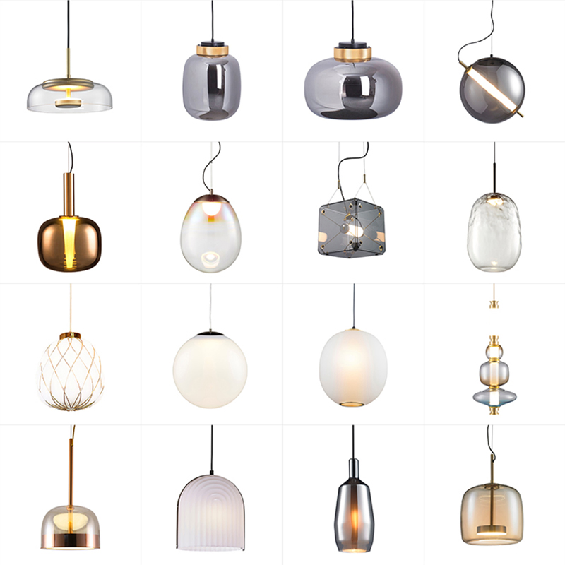 Nordic Style Interior Chandelier Home Decoration LED Pendant Lamp Glass Lights-Lighting