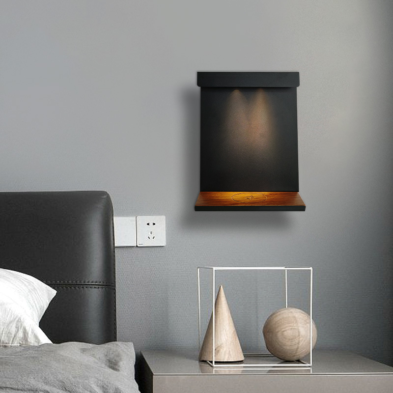 2023 Hot Sale LED Light Indoor Wood Wall Sconce for Bedroom, Bedside