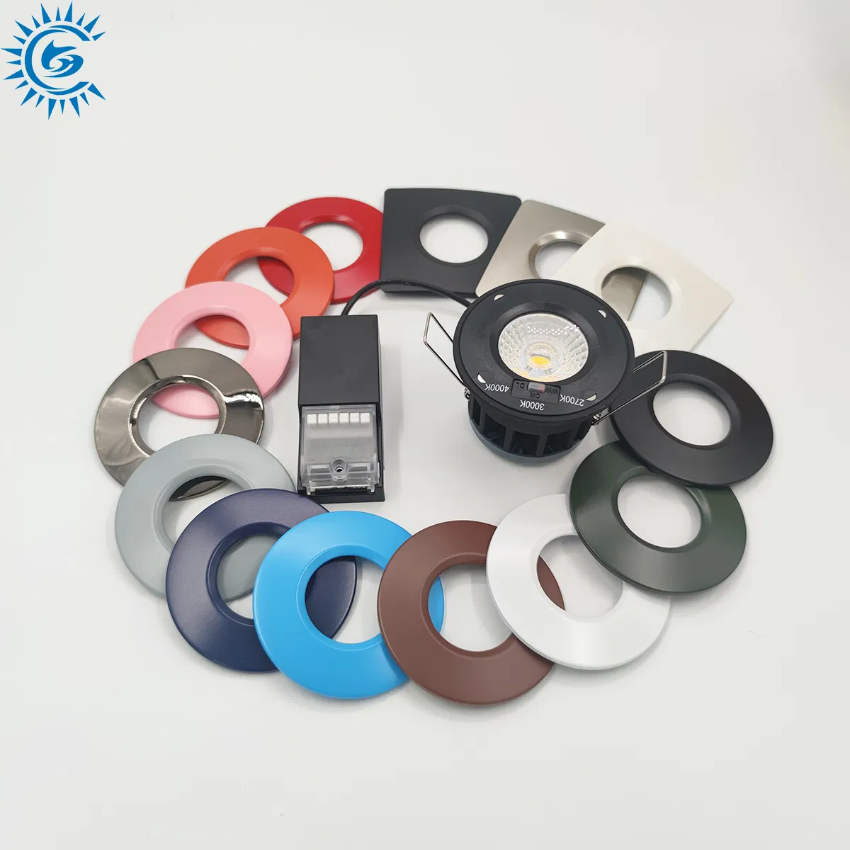 All in One Easy to Install 3000K 4000K 6000K Dimmable COB 5W 6W 7W 8W 10W LED Recessed Lighting Down-Light with Colorful Bezels