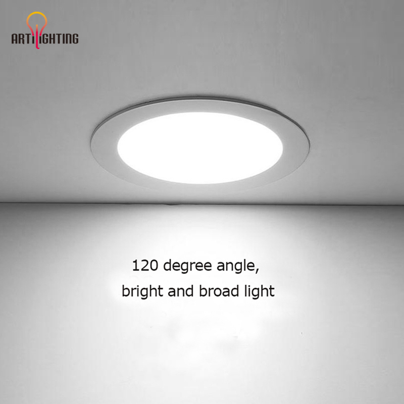 110V 220V Dimmable Thin Round SMD LED Luminaires Recessed Lighting 6 Inch 4 Inch Ceiling Slim Panel LED Pot Light