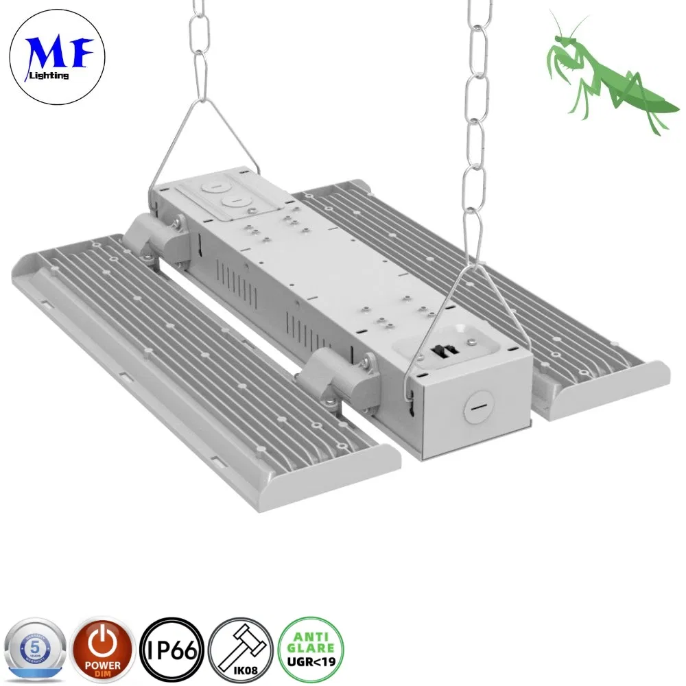 Factory Price 150W 170lm/W IP66 Waterproof Dimmable Aluminum LED Highbay Lamp LED Linear High Bay Light for Factory Workshop Warehouse Logistics Center