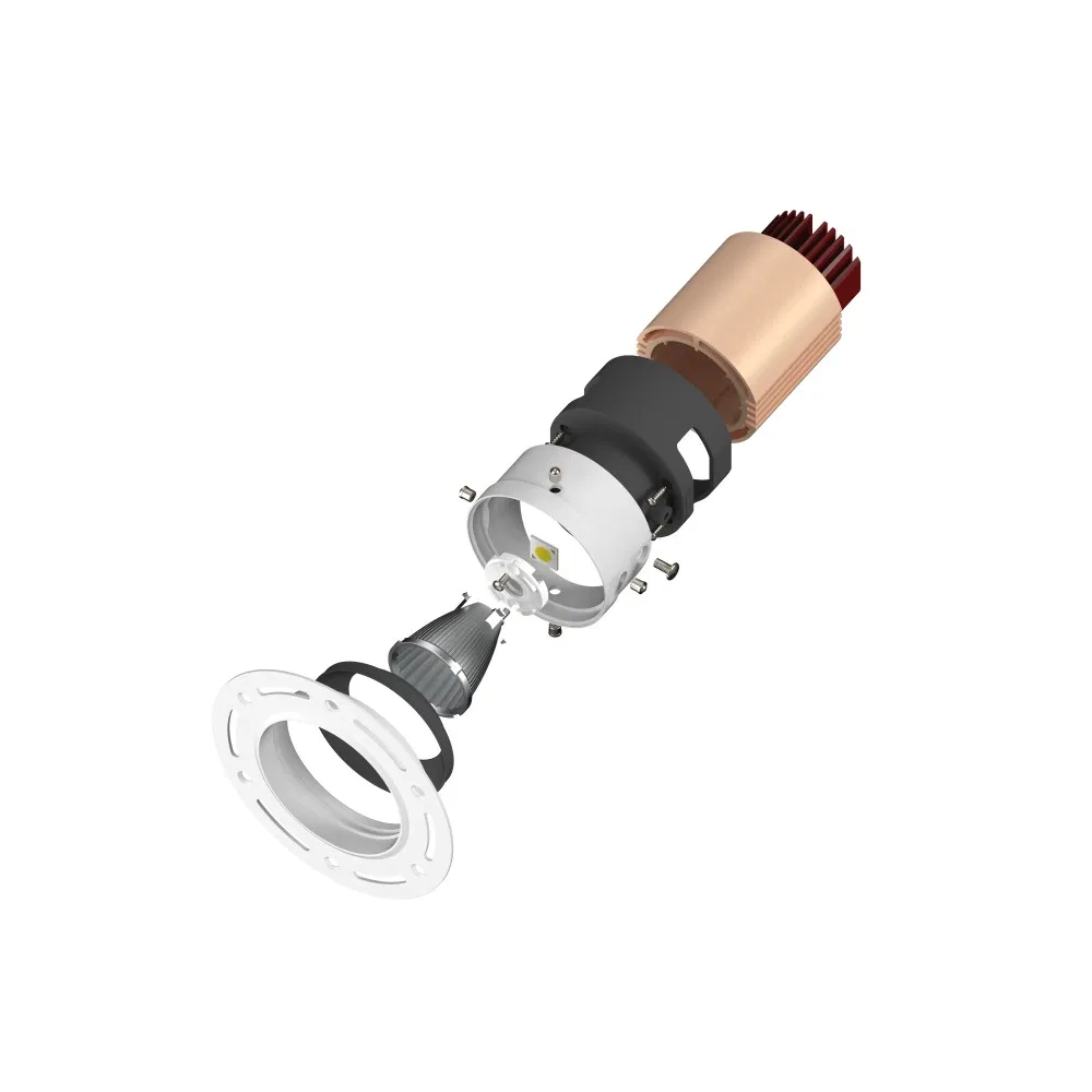 Factory Wholesale High Power Round Deep Recessed Mounted Smart COB LED SMD CCT Aluminum Ceiling Down Light Fixtures