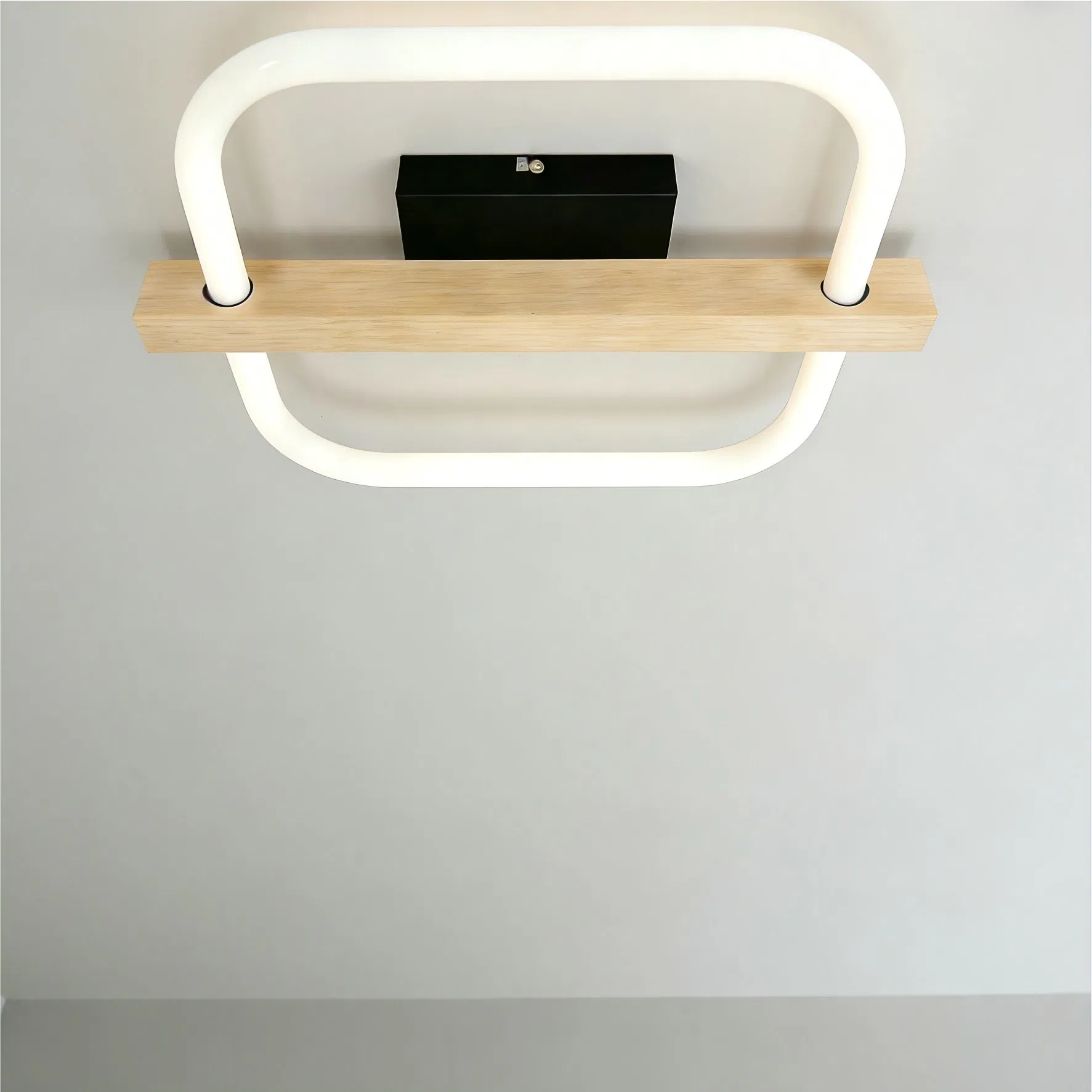 Modern Ring Creative Wooden Design 360-Degree Luminescence LED Ceiling Light