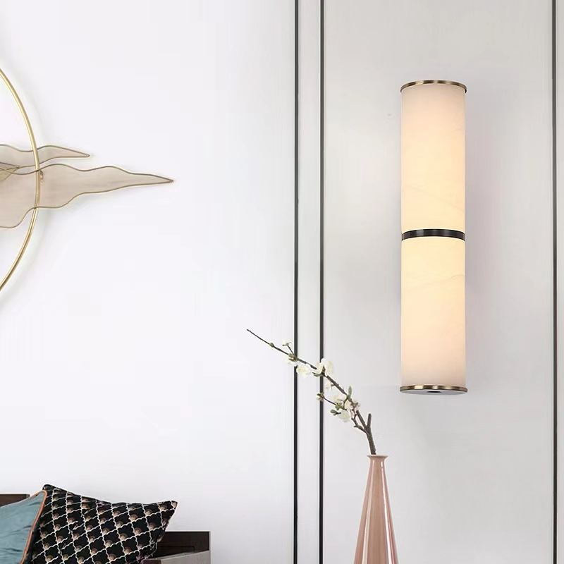 Modern Copper Marble LED Wall Sconces for Corridor Strip Bedside Light Lighting