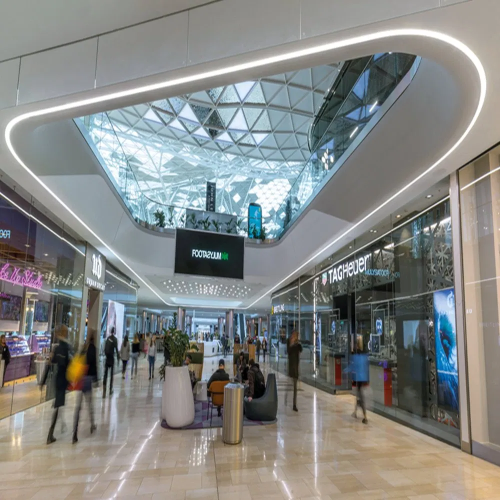 Recessed Dimmable Office Ceiling Fixture Indoor Chandelier Strip Bar Pendant LED Grille Light