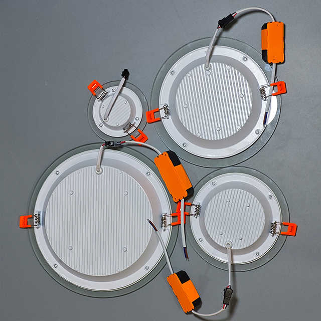 Hot Selling Slim Glass Recessed 6W 9W 12W 18W 24W 30W Double Color LED Glass Panel Light