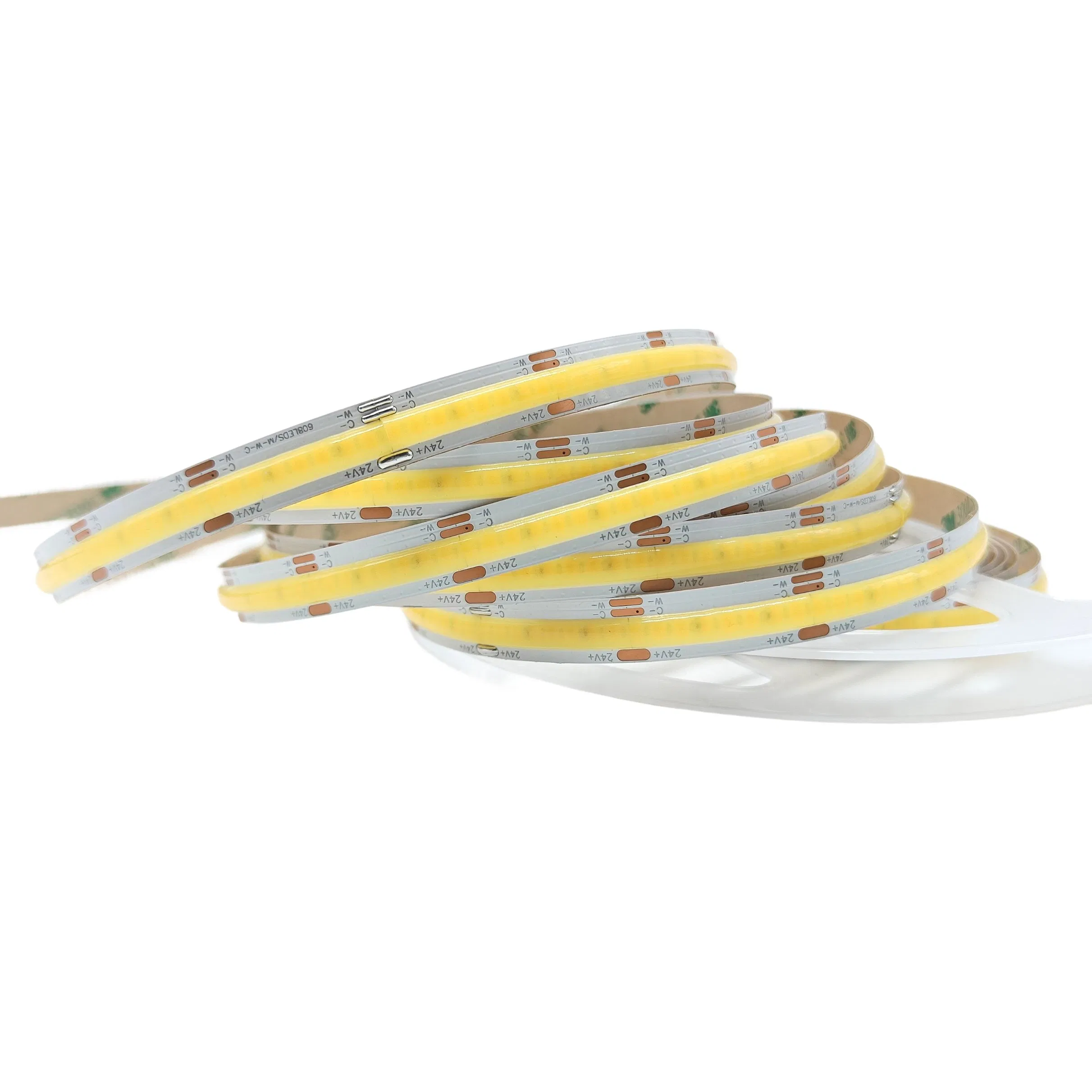 CCT COB LED Strip Light DC12V24V 8mm10mm 608LEDs 3000K-6500K for Kitchen Living Room TV Backlight Cabinet