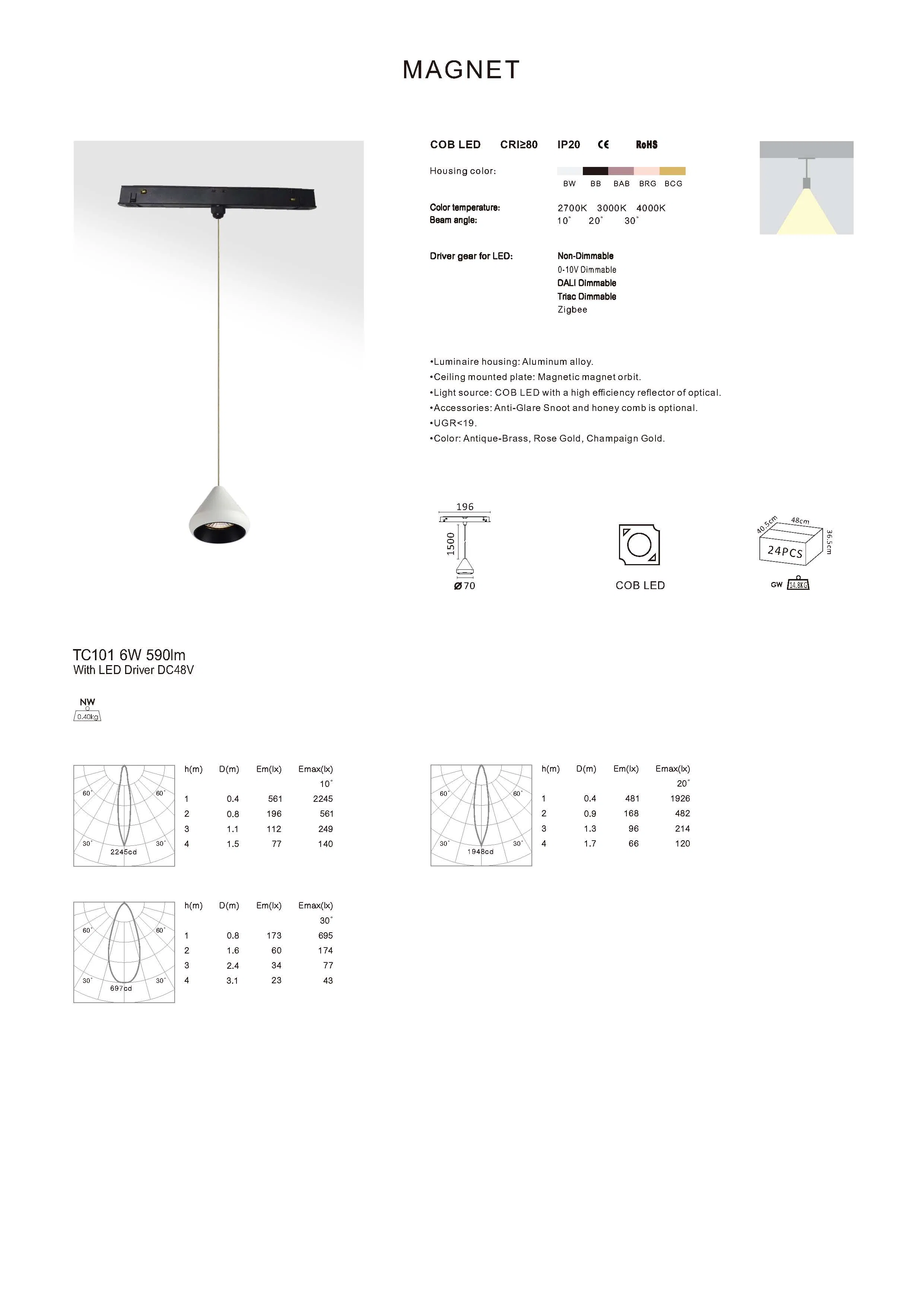 Modern Magnetic Track LED Pendant Light for Stylish Interiors