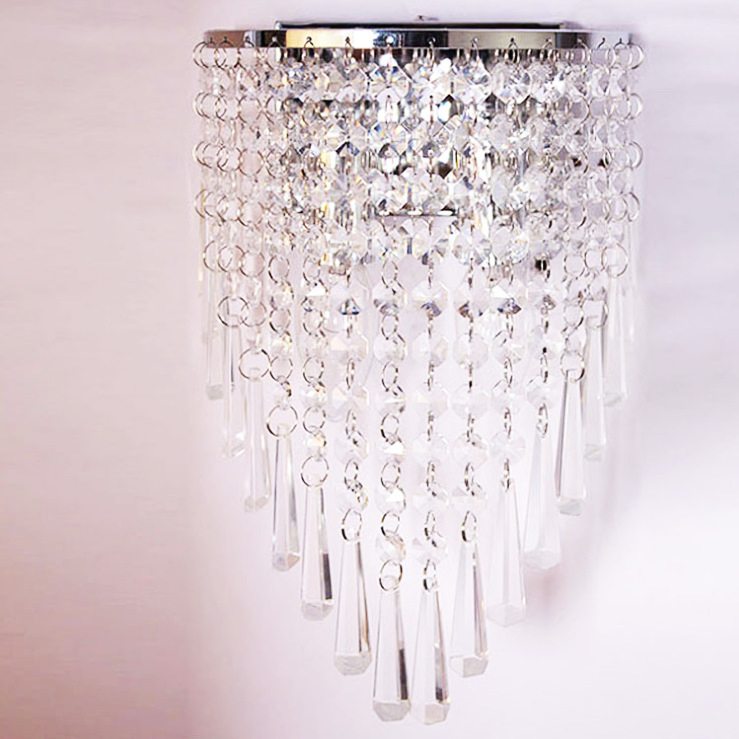 Modern Crystal Vanity Wall Light Fixture LED Bathroom Wall Lamp Corridor Sconce