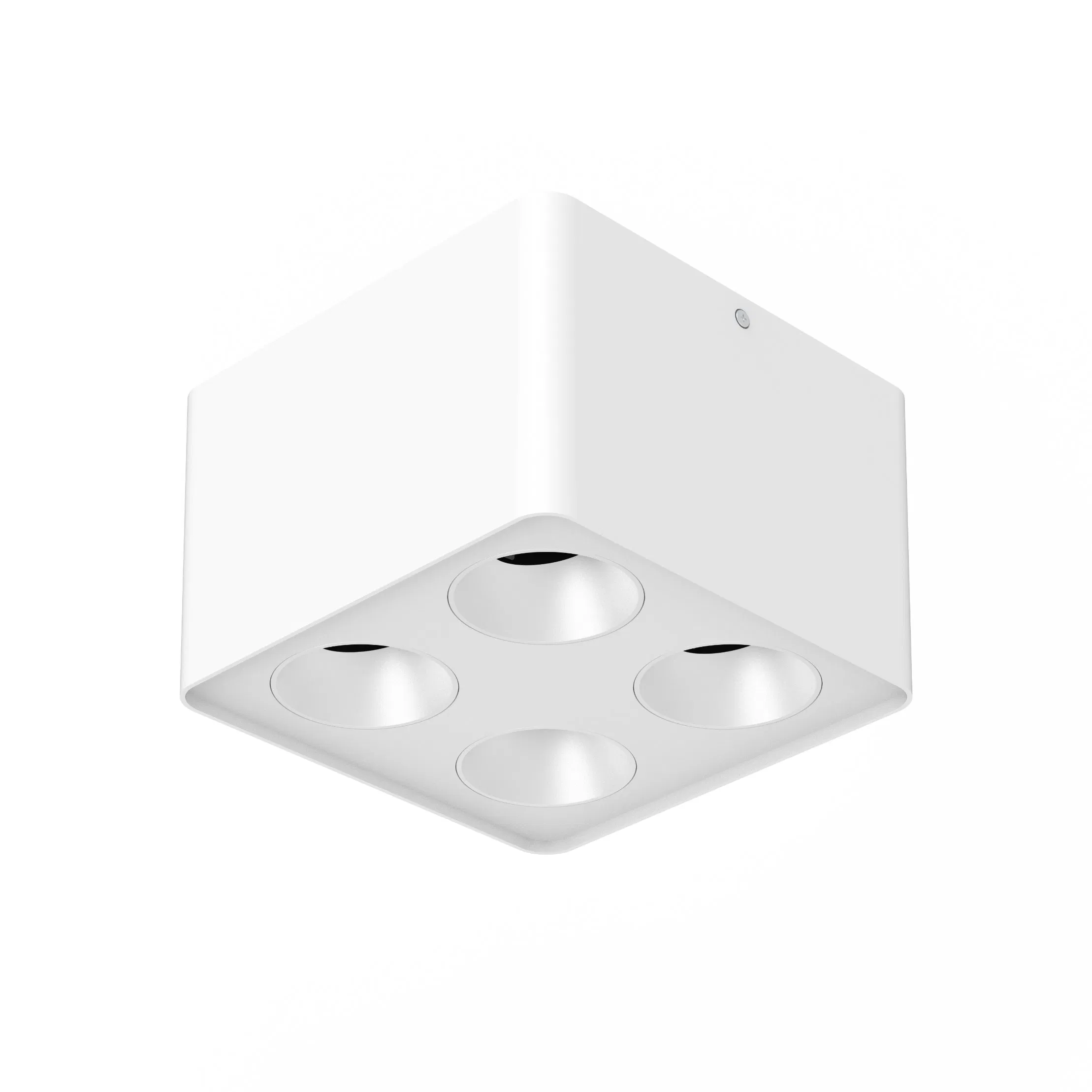 4 Heads 20W Square Open Surface Mounted Ceiling Aluminum COB LED Downlight