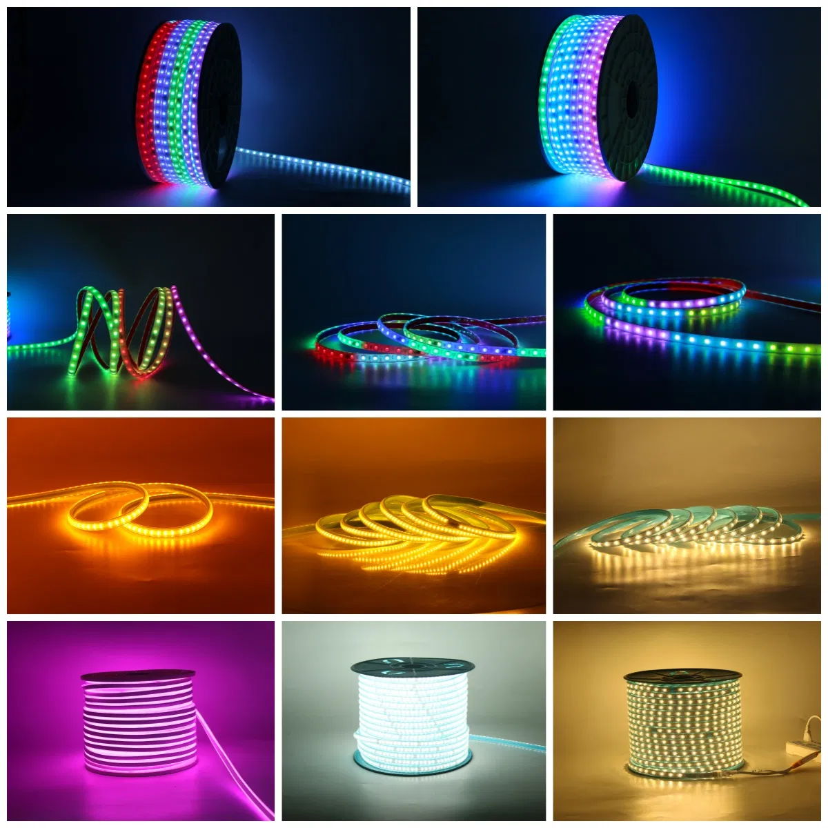Color Changing Led Circle High Voltage Color Changing LED Strip Light for Easy Setup - Cool Light