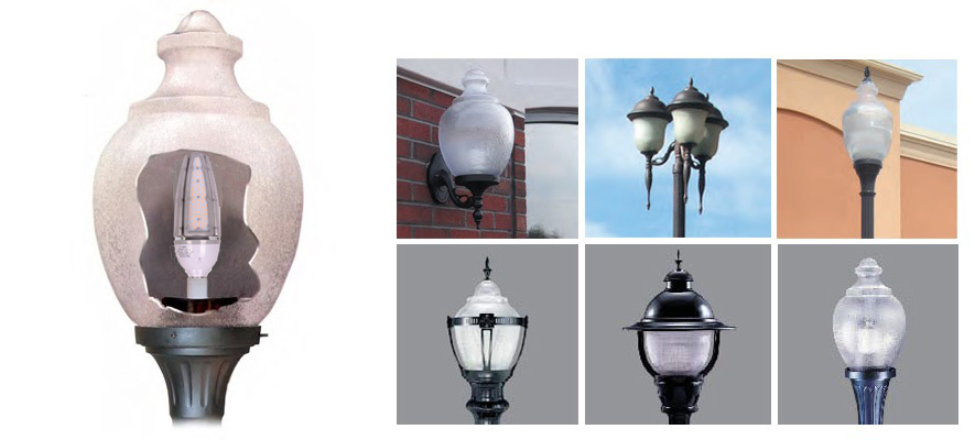 30W E26 E27 E39 E40 Mogul Base Corn Light Lantern LED Post Top Lotus Light, Lotus Lamp