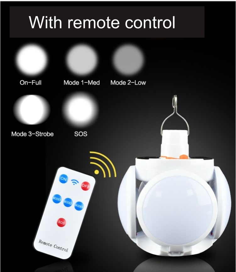 Solar Camping Lantern Light 5 Modes USB Tent Lamp Outdoor Night Market LED Lamps Emergency Light Bulb