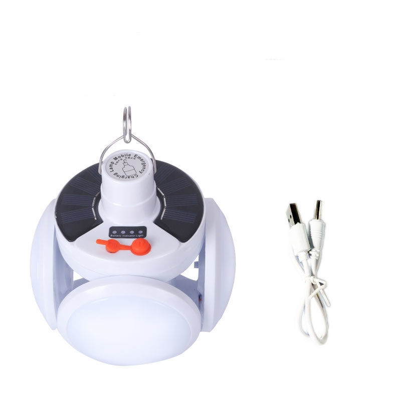 Solar Camping Lantern Light 5 Modes USB Tent Lamp Outdoor Night Market LED Lamps Emergency Light Bulb