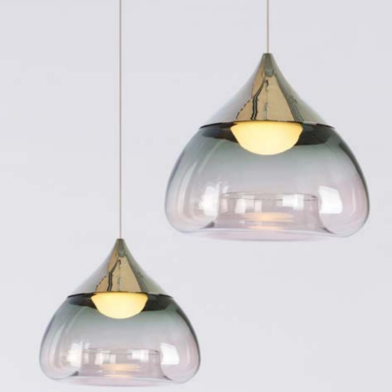 Home Decor Black Luxury Small LED Chandelier Hotel Bedside Hanging Glass Lamp Kitchen Island Nordic Modern Glass Pendant Light