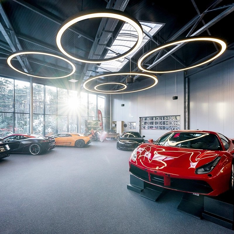 Slim LED Curved Profile Halo Ring Light 40mm Width