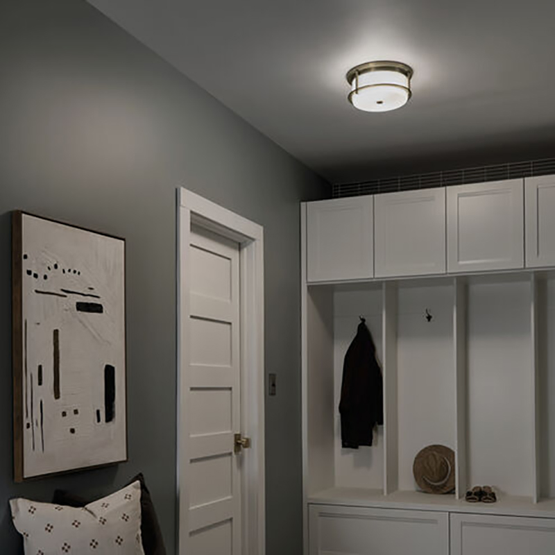 LED Champagne Bronze Flush Mount Ceiling Light Customizable Restaurant Lights for Ships